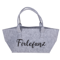 Filz-Einkaufstasche mit Schriftzug,