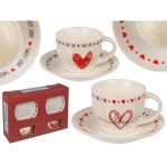 OOTB New Bone China-Espressoset Herz für 2 4 tlg.