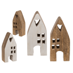 OOTB Deko-Holz-Haus 7 x 4 x 15 cm