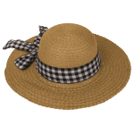 OOTB Strohhut mit karierter Schleife Classic