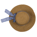 OOTB Strohhut mit karierter Schleife Classic