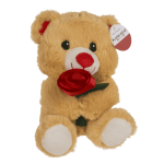 OOTB Plüsch-Bär mit Rose 18 cm