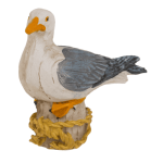 OOTB Polyresin-Dekofigur Möwe auf Poller 5 x 5 cm
