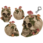 OOTB Spardose mit Schloss Totenkopf mit Pilzbewuchs