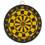 OOTB Mini-Dartspiel mit 3 Darts D: 15 cm