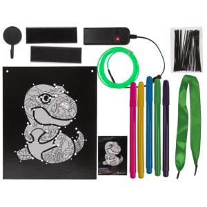 OOTB Dinosaurier Neon-Wandbild