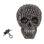 OOTB Spardose mit Schloss Silbernes Totenkopf Design
