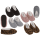 Hausschuhe Gr. 35-38, sortiert (6x schwarz, 6x grau, 3x rosa, 3x leo