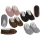 Hausschuhe Gr. 39-42, sortiert (6x schwarz, 6x grau, 3x rosa, 3x leo