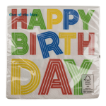 OOTB Papier-Servietten Happy Birthday 33 x 33 cm
