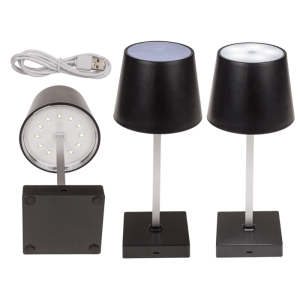OOTB Schwarze Tisch-Lampe mit LED
