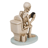 OOTB Skelett auf Toilette  ca. 13 x 10 cm