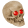 OOTB Deko-Totenkopf mit roten LED-Augen