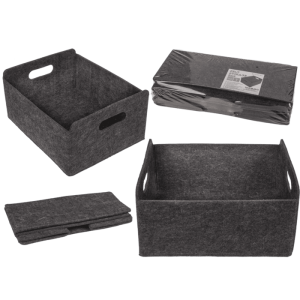 OOTB Dunkelgraue Filz-Aufbewahrungsbox