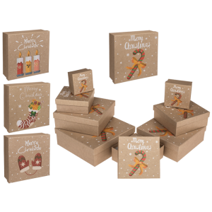 OOTB Geschenkkartonage Christmas Warms 4--fach sort.
