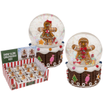 OOTB Schneekugel Lebkuchen-Kinder auf Sockel
