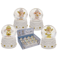 Schneekugel, Winter-Engel, auf Sockel,