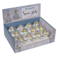 Schneekugel, Winter-Engel, auf Sockel,