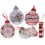 OOTB Metall-Geschenkdose Weihnachtskugel