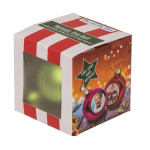 Portrait-Baumkugel, Fotoklebe-Pad & Christmas 6 cm, 6-farbig sortiert