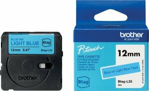 Schriftband Btag, 12 mm breit x 4 m lang, blau auf blau