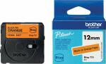 Schriftband Btag, 12 mm breit x 4 m lang, schwarz auf orange