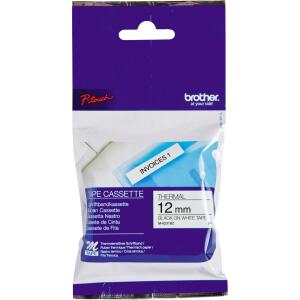 Schriftbandkassette, MK-231, 12 mm breit / 8 m lang, weiß/schwarz, nicht laminiert