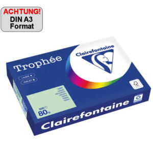 Kopierpapier Trophee, DIN A3, 80g/qm, 500 Blatt, hellgrün