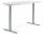 Schreibtisch FLEX MODUL, T-Fuß-Gestell in Alusilber, (H x B x T) 605 x 2000 x 800 mm, weiß