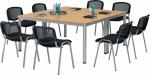 Besprechungstisch BASE-MODUL Q, Gestell Alusilber,...