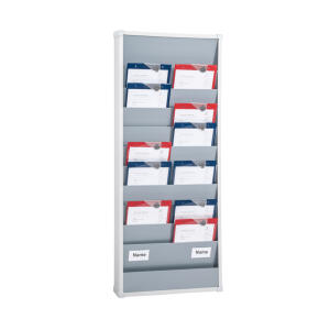 Planungstafel A4, 10 Schienen, zweireihig, (HxBxT) 1282 x 554 x 76 mm