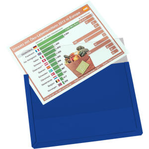 Magnet-Sichttasche DIN A4 quer, blau