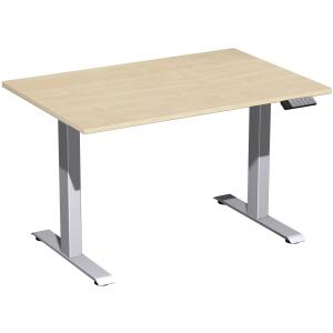Elektro-Hubtisch Elevate Basic, höhenverstellbar, (H x B x T) 730-1230 x 800 x 1200 mm, ahorn/silber