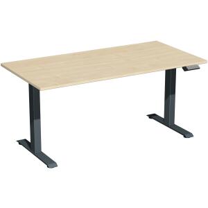 Elektro-Hubtisch Elevate Basic, höhenverstellbar, (H x B x T) 730-1230 x 800 x 1600 mm, ahorn/anthrazit