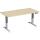 Elektro-Hubtisch Elevate Basic, höhenverstellbar, (H x B x T) 730-1230 x 800 x 1600 mm, ahorn/silber