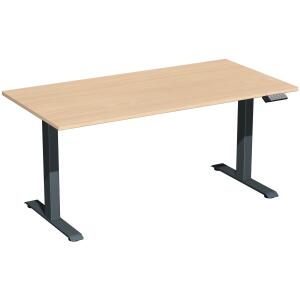 Elektro-Hubtisch Elevate Basic, höhenverstellbar, (H x B x T) 730-1230 x 800 x 1600 mm, buche/anthrazit