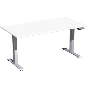 Elektro-Hubtisch Elevate Basic, höhenverstellbar, (H x B x T) 730-1230 x 800 x 1600 mm, weiß/silber