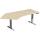 Elektro-Hubtisch Elevate Basic, 135° links, höhenverstellbar, (H x B x T) 730-1230 x 1130 x 2166 mm, ahorn/silber