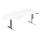 Elektro-Hubtisch Elevate Basic, 135° links, höhenverstellbar, (H x B x T) 730-1230 x 1130 x 2166 mm, weiß/weiß