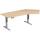Elektro-Hubtisch Elevate Basic, 135° rechts, höhenverstellbar, (H x B x T) 730-1230 x 1130 x 2166 mm, buche/silber
