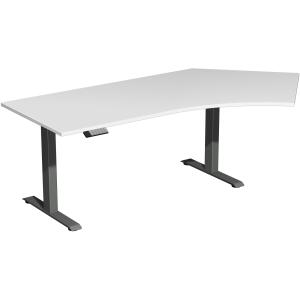 Elektro-Hubtisch Elevate Basic, 135° rechts, höhenverstellbar, (H x B x T) 730-1230 x 1130 x 2166 mm, lichtgrau/anthrazit