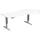 Elektro-Hubtisch Elevate Basic, 135° rechts, höhenverstellbar, (H x B x T) 730-1230 x 1130 x 2166 mm, weiß/silber