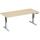 Elektro-Hubtisch Elevate Basic, höhenverstellbar, (H x B x T) 730-1230 x 800 x 1800 mm, ahorn/silber
