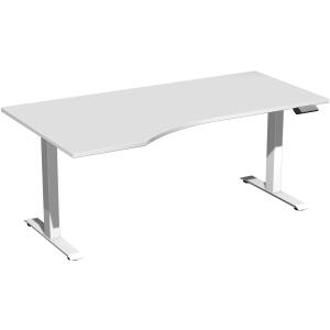 Elektro-Hubtisch Elevate Basic, links höhenverstellbar, (H x B x T) 730-1230 x 1000 x 1800 mm, lichtgrau/weiß