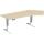 Elektro-Hubtisch Elevate Plus, 135° rechts, höhenverstellbar, (H x B x T) 630-1280 x 1130 x 2166 mm, ahorn/weiß