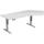 Elektro-Hubtisch Elevate Plus, 135° rechts, höhenverstellbar, (H x B x T) 630-1280 x 1130 x 2166 mm, lichtgrau/silber