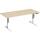 Elektro-Hubtisch Elevate Plus, höhenverstellbar, (H x B x T) 630-1280 x 800 x 1800 mm, ahorn/weiß