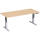 Elektro-Hubtisch Elevate Plus, höhenverstellbar, (H x B x T) 630-1280 x 800 x 1800 mm, buche/silber