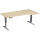 Elektro-Hubtisch Elevate Plus, rechts höhenverstellbar, (H x B x T) 630-1280 x 1000 x 1800 mm, ahorn/silber
