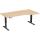 Elektro-Hubtisch Elevate Plus, rechts höhenverstellbar, (H x B x T) 630-1280 x 1000 x 1800 mm, buche/anthrazit